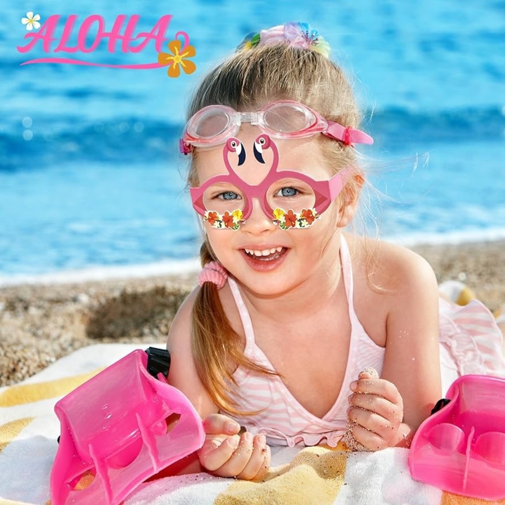 Luau Party Decorations 12 PCS Hawaiian Theme Paper Eyeglasses for Tropical Party - Picture 4 of 16